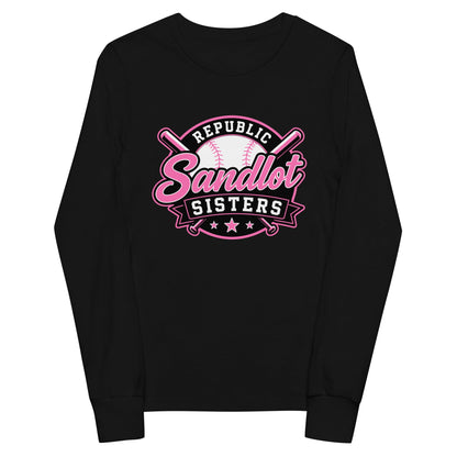 Performance | Youth Long Sleeve T-Shirt | Sandlot Sisters | Badge Logo