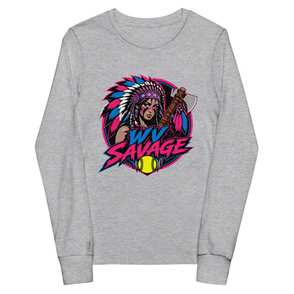 Performance | Youth Long Sleeve T-Shirt | Savage | Crest Logo