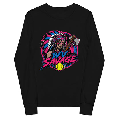 Performance | Youth Long Sleeve T-Shirt | Savage | Crest Logo