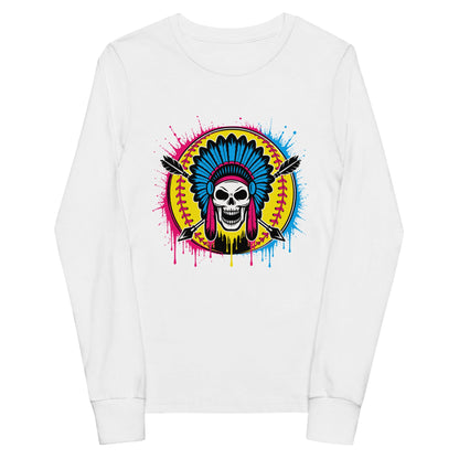 Performance | Youth Long Sleeve T-Shirt | Savage Softball | Emblem Logo