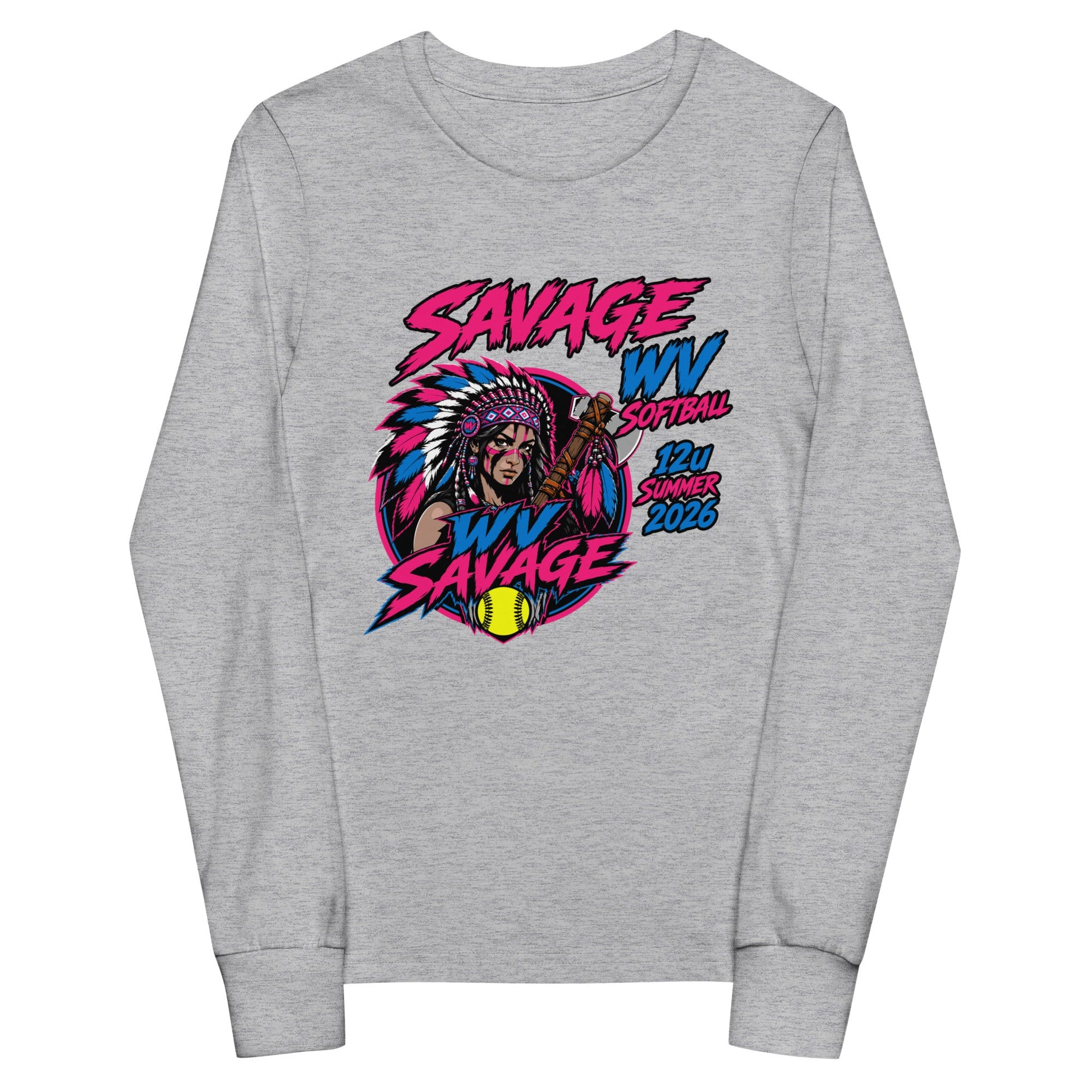 Performance | Youth Long Sleeve T-Shirt | Savage | Vanguard Logo