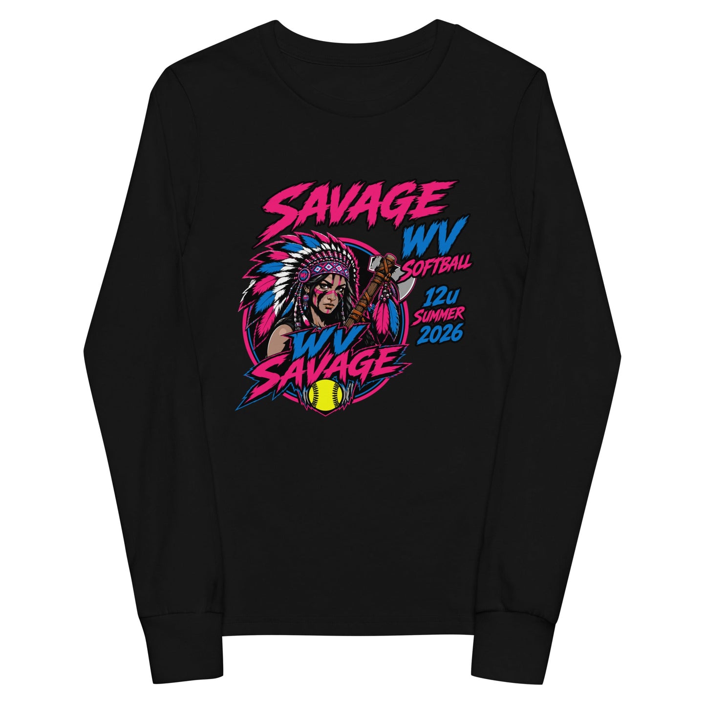 Performance | Youth Long Sleeve T-Shirt | Savage | Vanguard Logo