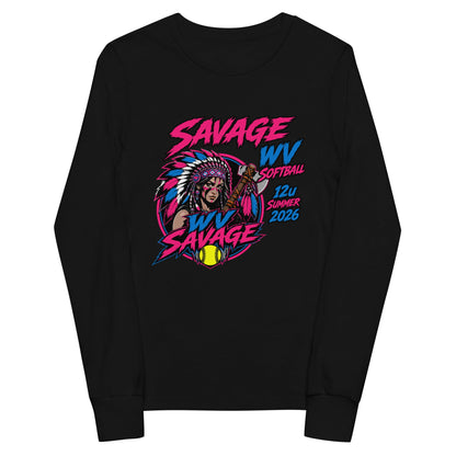 Performance | Youth Long Sleeve T-Shirt | Savage | Vanguard Logo