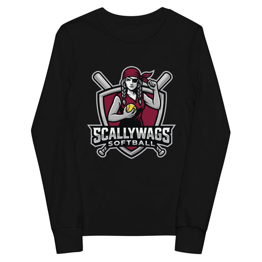 Performance | Youth Long Sleeve T-Shirt | Scallywags Softball | Crest Logo