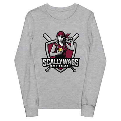 Performance | Youth Long Sleeve T-Shirt | Scallywags Softball | Crest Logo