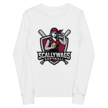 Performance | Youth Long Sleeve T-Shirt | Scallywags Softball | Crest Logo