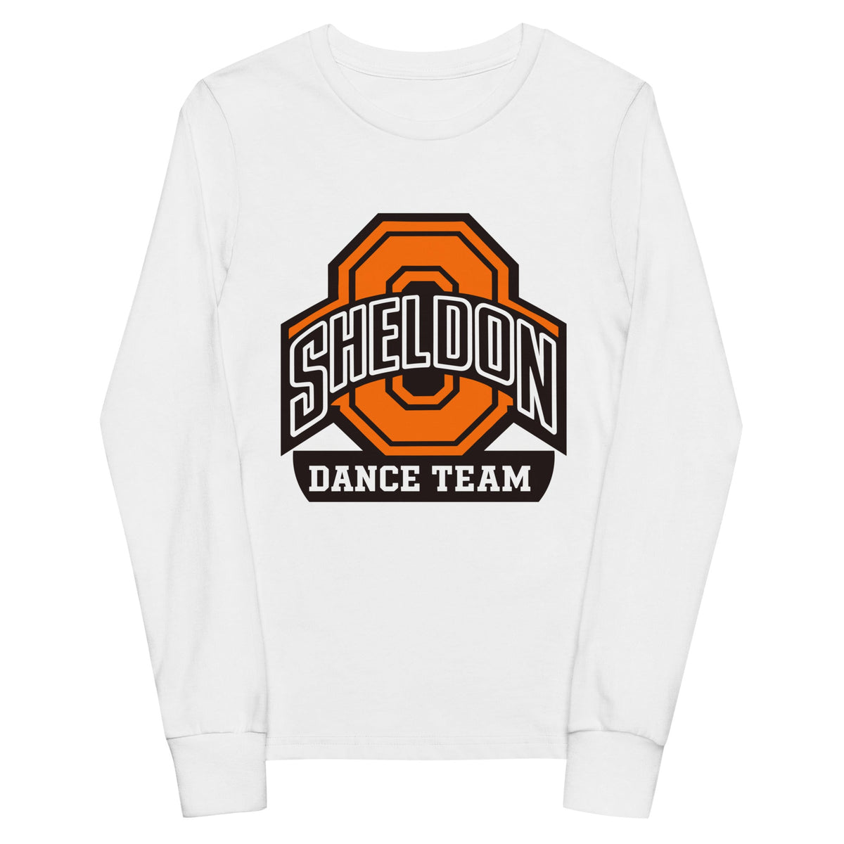 Performance | Youth Long Sleeve T-Shirt | Sheldon Dance Team | Emblem Logo