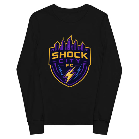 Performance | Youth Long Sleeve T-Shirt | Shock City FC | Crest Logo