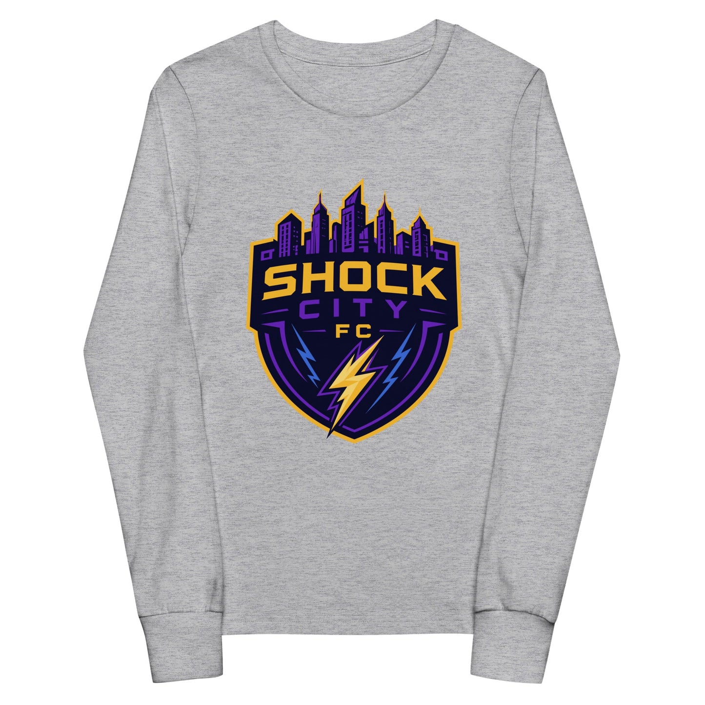 Performance | Youth Long Sleeve T-Shirt | Shock City FC | Crest Logo