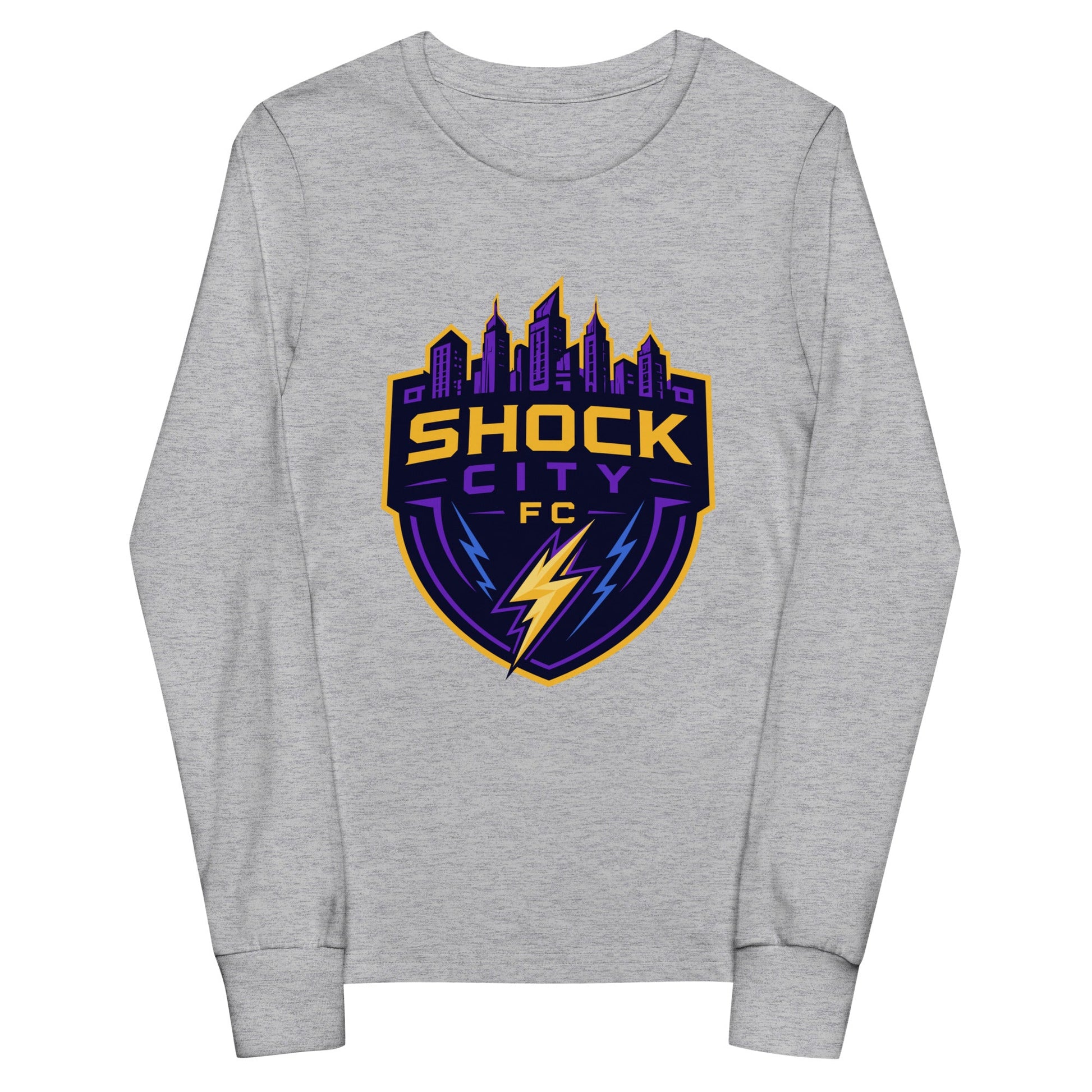 Performance | Youth Long Sleeve T-Shirt | Shock City FC | Crest Logo