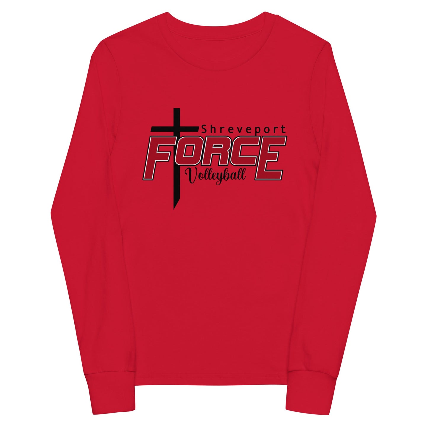 Performance | Youth Long Sleeve T-Shirt | Shreveport Force Volleyball | Crest Logo