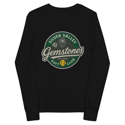 Performance | Youth Long Sleeve T-Shirt | Silver Valley Gemstones | Badge Logo