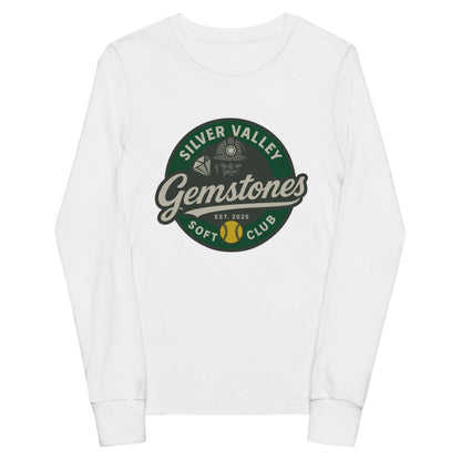 Performance | Youth Long Sleeve T-Shirt | Silver Valley Gemstones | Badge Logo