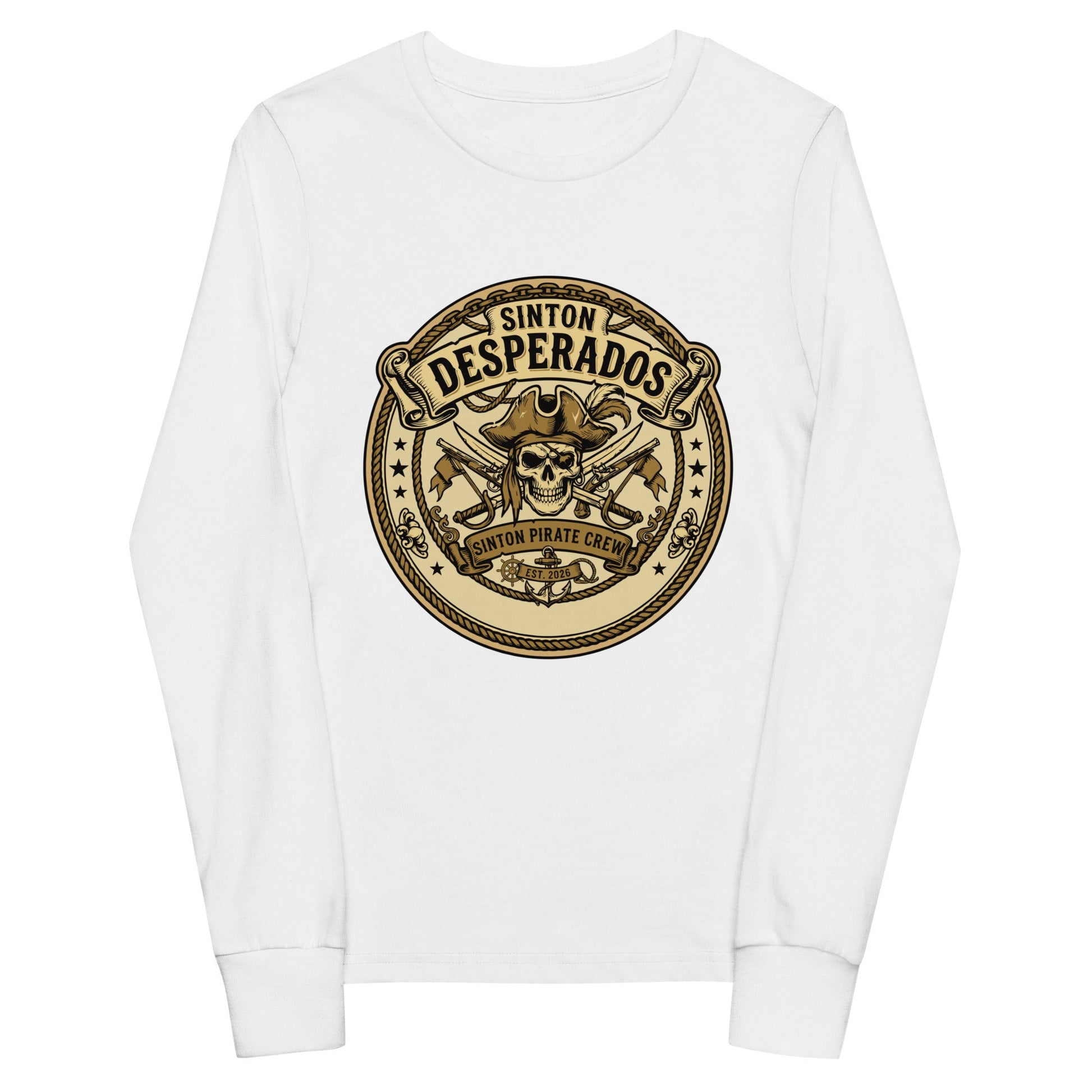 Performance | Youth Long Sleeve T-Shirt | Sinton Desperados Baseball | Badge Logo