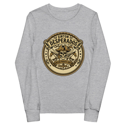 Performance | Youth Long Sleeve T-Shirt | Sinton Desperados Baseball | Badge Logo
