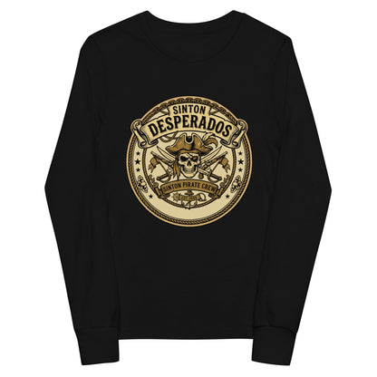 Performance | Youth Long Sleeve T-Shirt | Sinton Desperados Baseball | Badge Logo