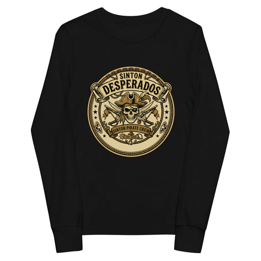 Performance | Youth Long Sleeve T-Shirt | Sinton Desperados Baseball | Badge Logo