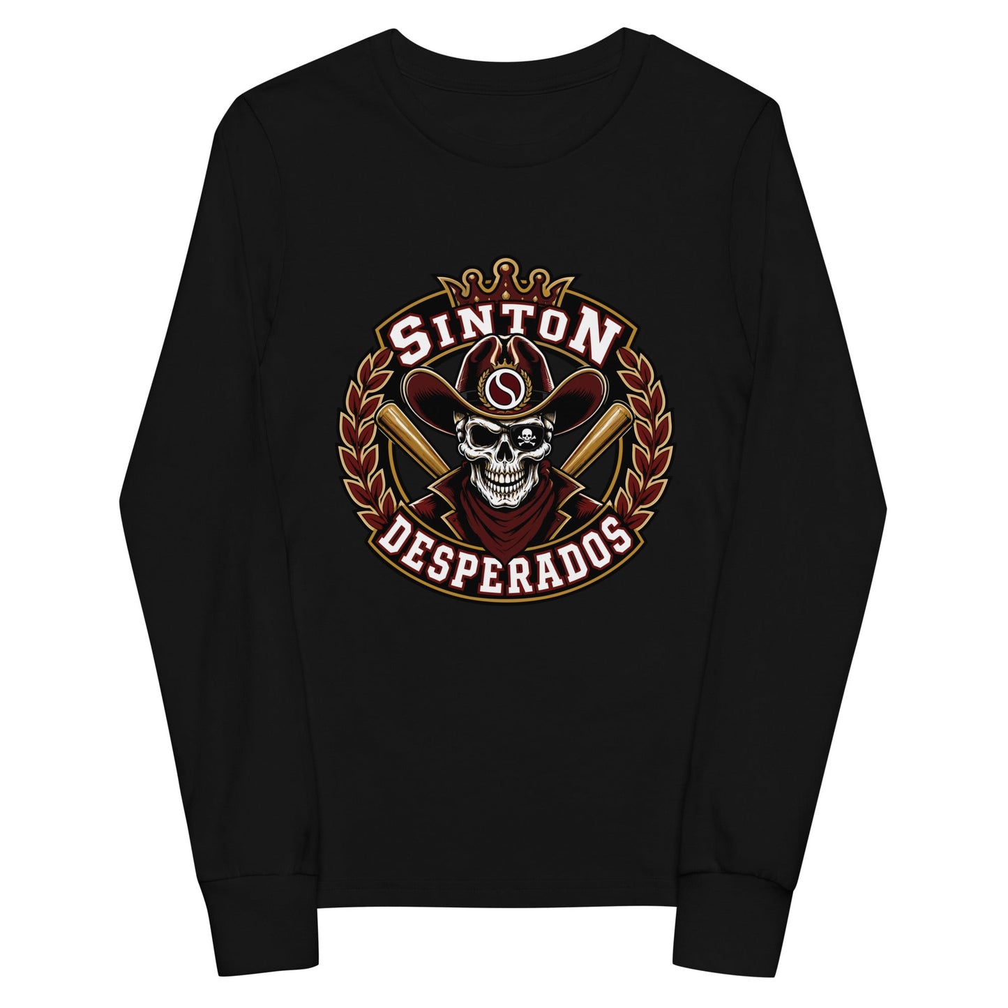 Performance | Youth Long Sleeve T-Shirt | Sinton Desperados Baseball | Ridge Varsity Logo