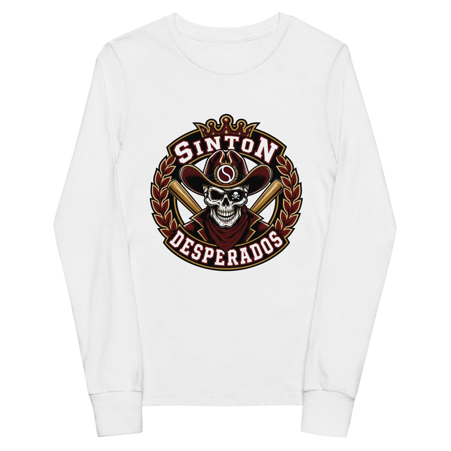 Performance | Youth Long Sleeve T-Shirt | Sinton Desperados Baseball | Ridge Varsity Logo