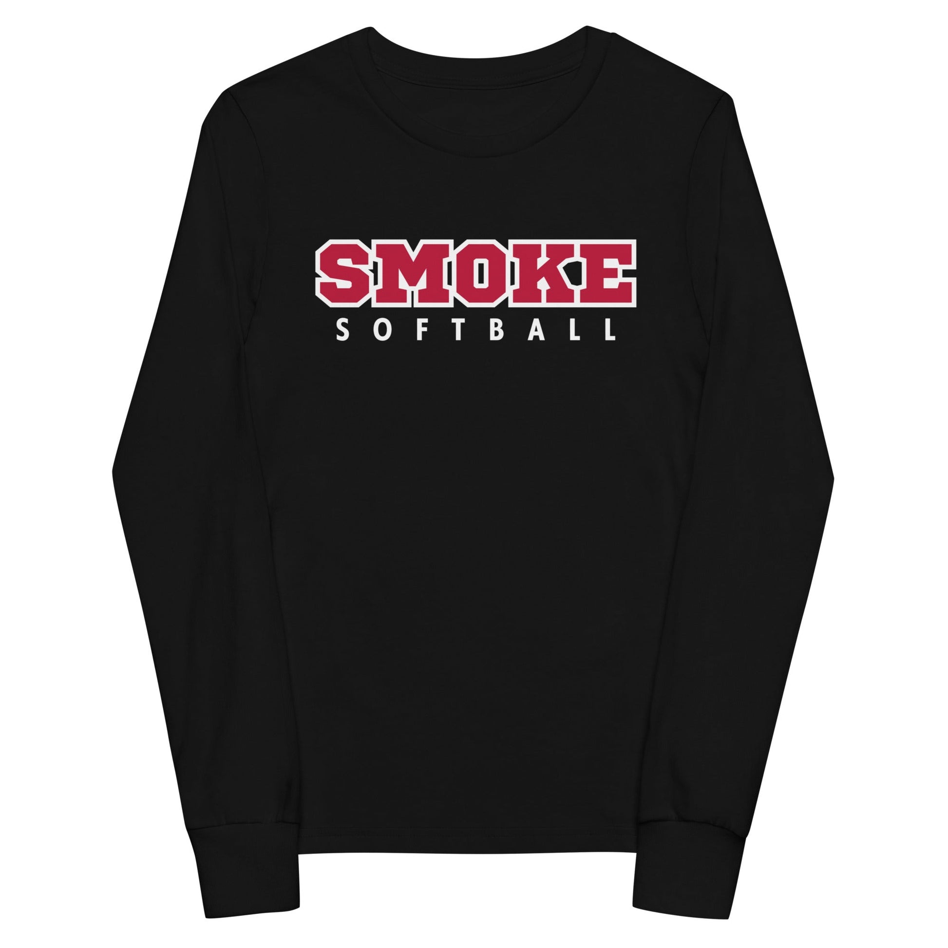 Performance | Youth Long Sleeve T-Shirt | Smoke 14U Softball | Modern Script Logo