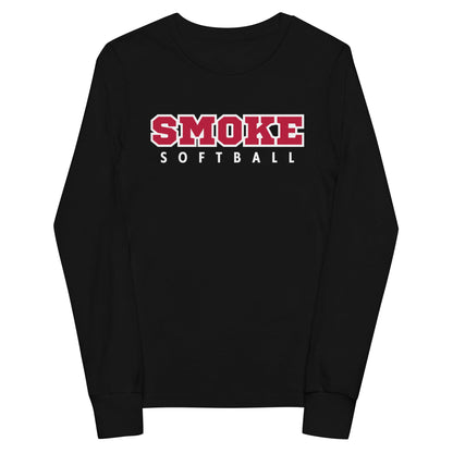 Performance | Youth Long Sleeve T-Shirt | Smoke 14U Softball | Modern Script Logo