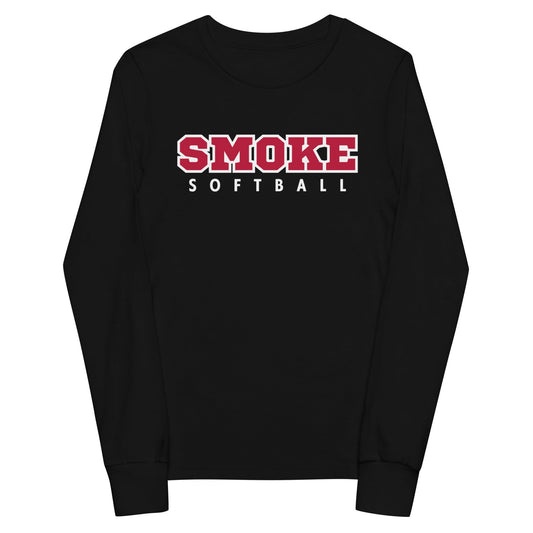 Performance | Youth Long Sleeve T-Shirt | Smoke 14U Softball | Modern Script Logo