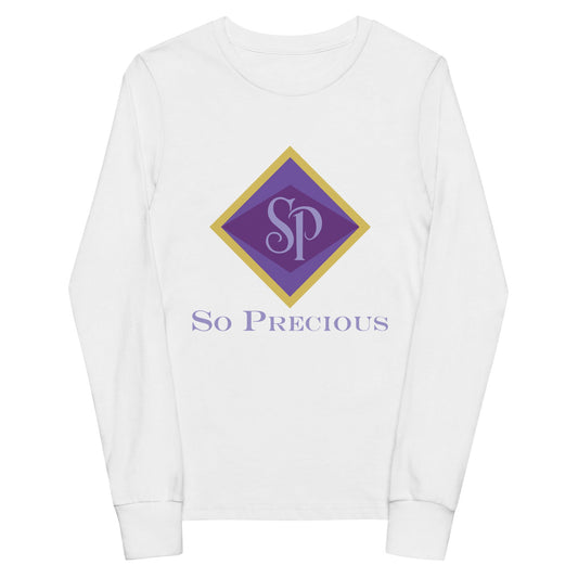 Performance | Youth Long Sleeve T-Shirt | So Precious Goods | Amethyst Aura Logo
