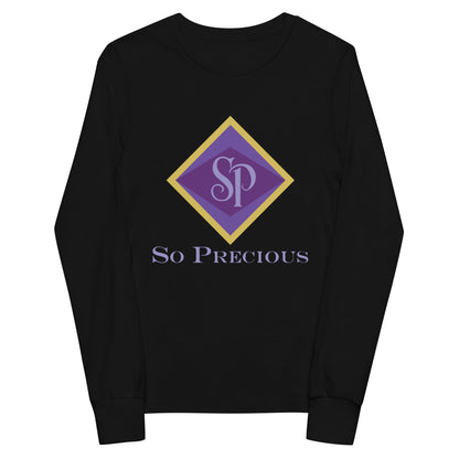 Performance | Youth Long Sleeve T-Shirt | So Precious Goods | Amethyst Aura Logo