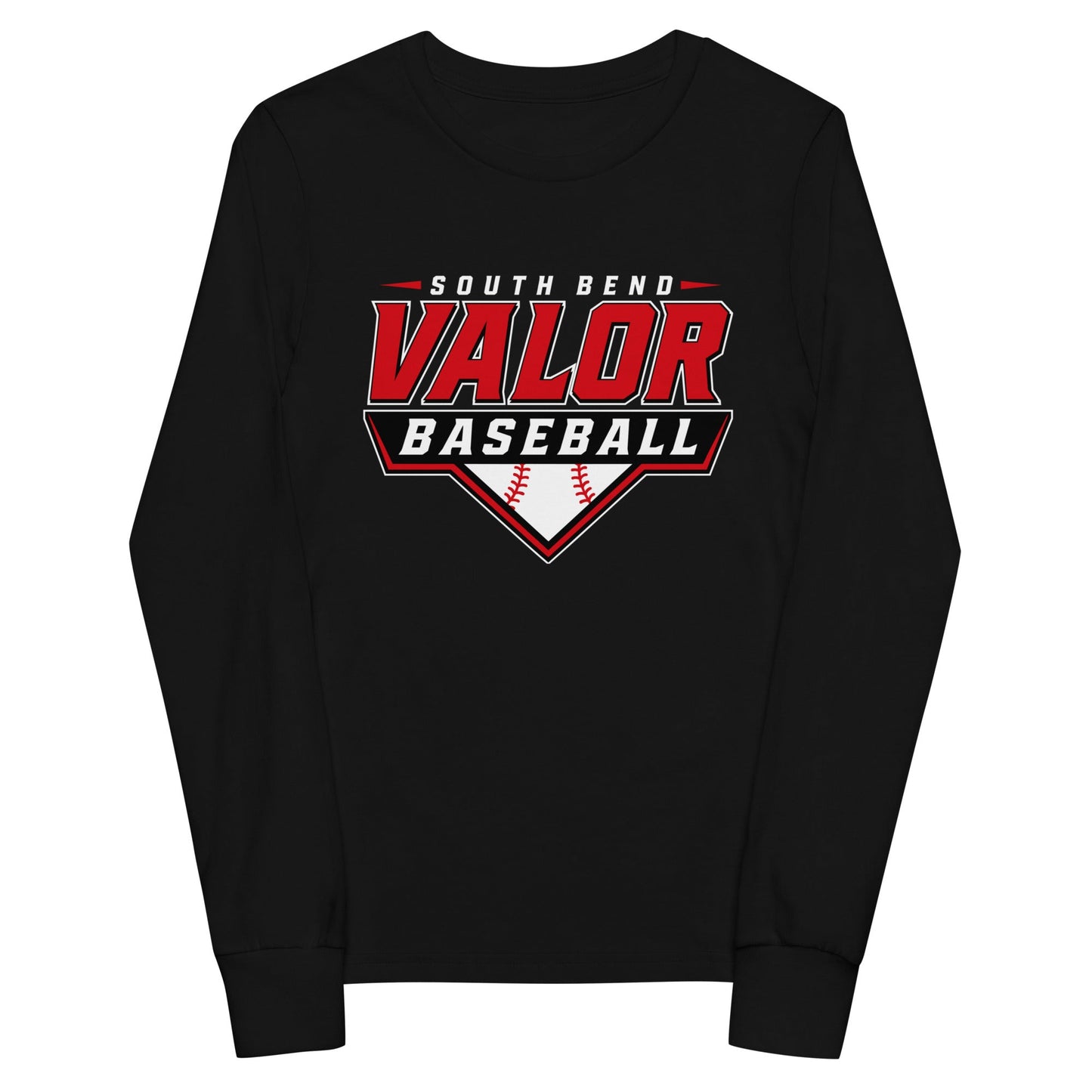 Performance | Youth Long Sleeve T-Shirt | South Bend Valor Baseball | Vanguard Logo