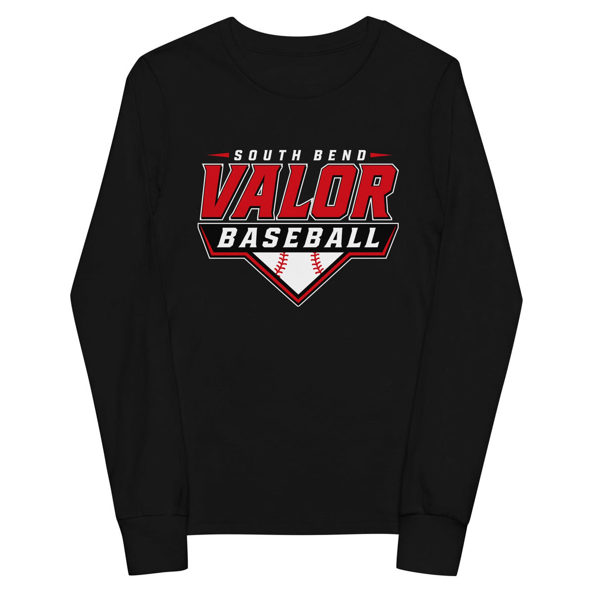 Performance | Youth Long Sleeve T-Shirt | South Bend Valor Baseball | Vanguard Logo