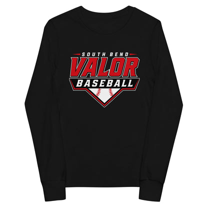 Performance | Youth Long Sleeve T-Shirt | South Bend Valor Baseball | Vanguard Logo