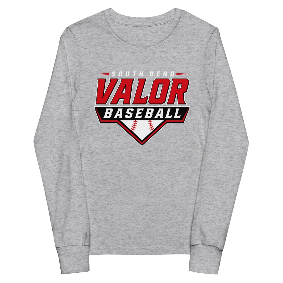 Performance | Youth Long Sleeve T-Shirt | South Bend Valor Baseball | Vanguard Logo