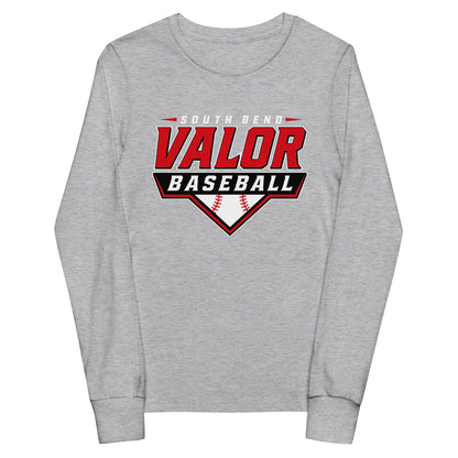 Performance | Youth Long Sleeve T-Shirt | South Bend Valor Baseball | Vanguard Logo