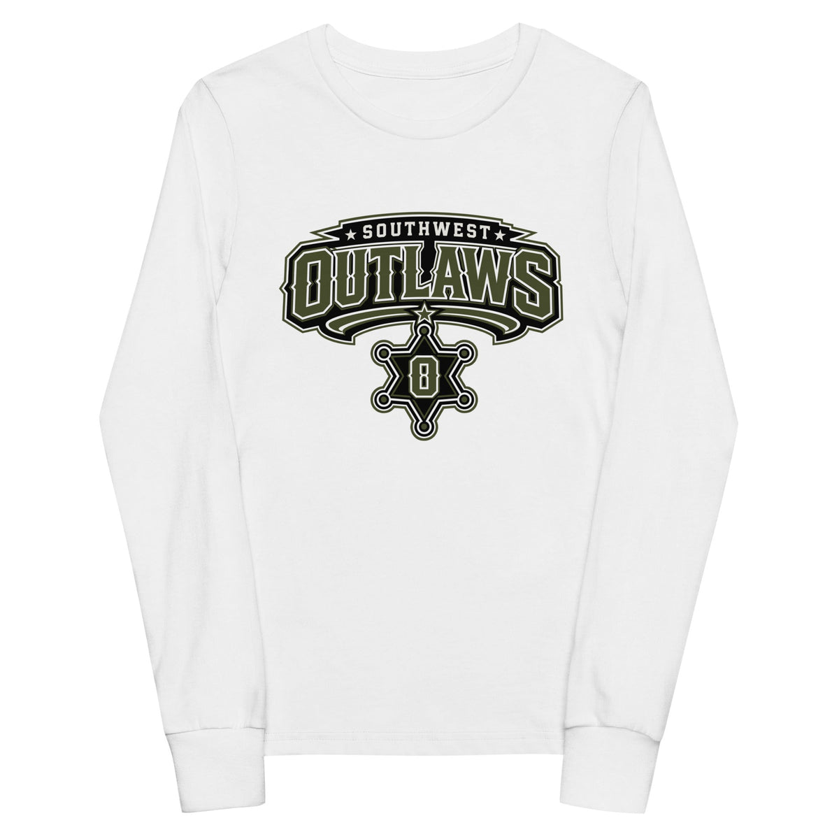 Performance | Youth Long Sleeve T-Shirt | Southwest Outlaws | Frontier Athletics Logo