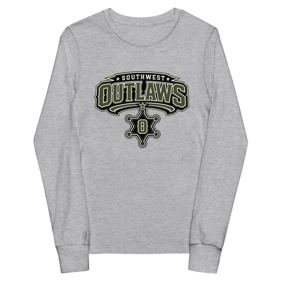Performance | Youth Long Sleeve T-Shirt | Southwest Outlaws | Frontier Athletics Logo