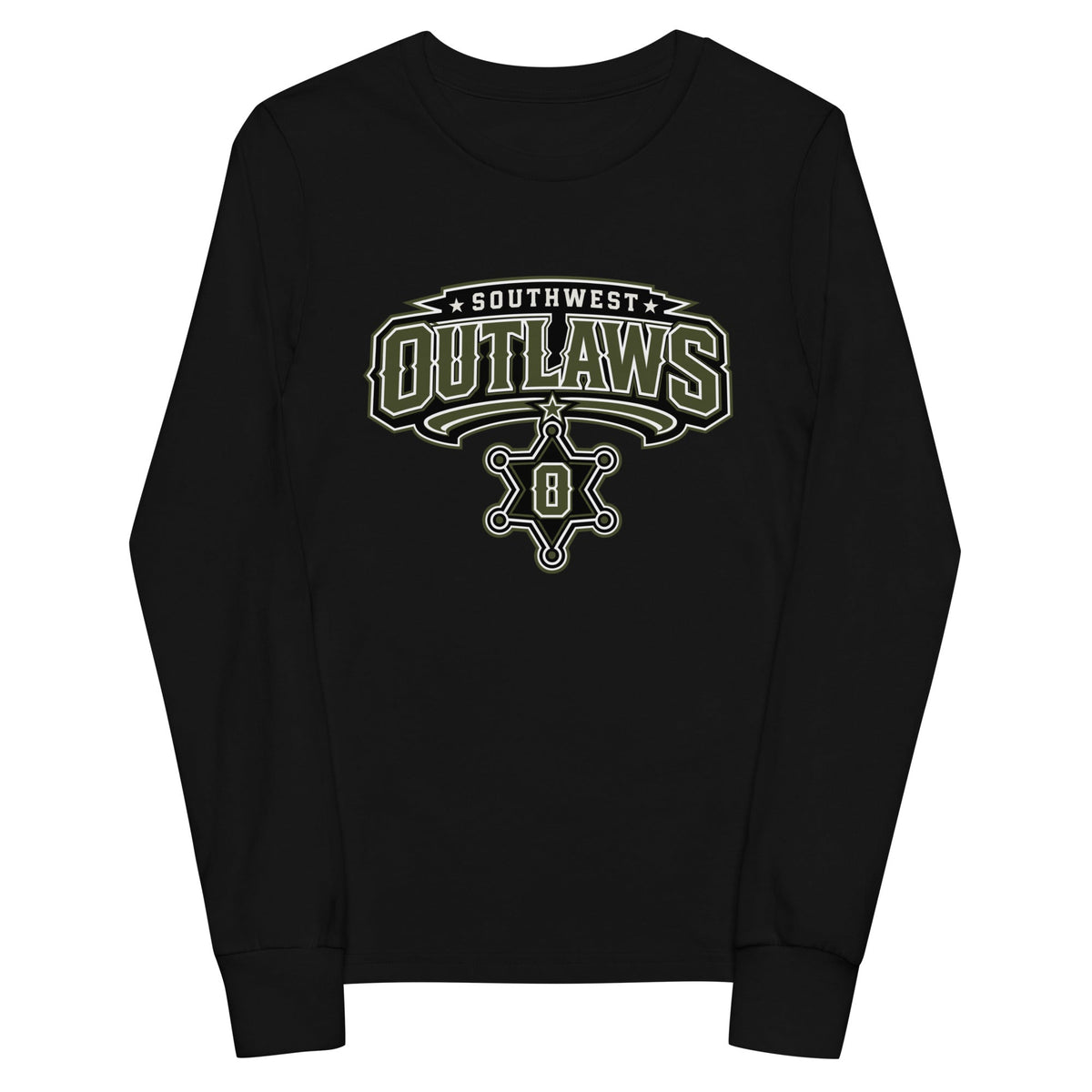Performance | Youth Long Sleeve T-Shirt | Southwest Outlaws | Frontier Athletics Logo