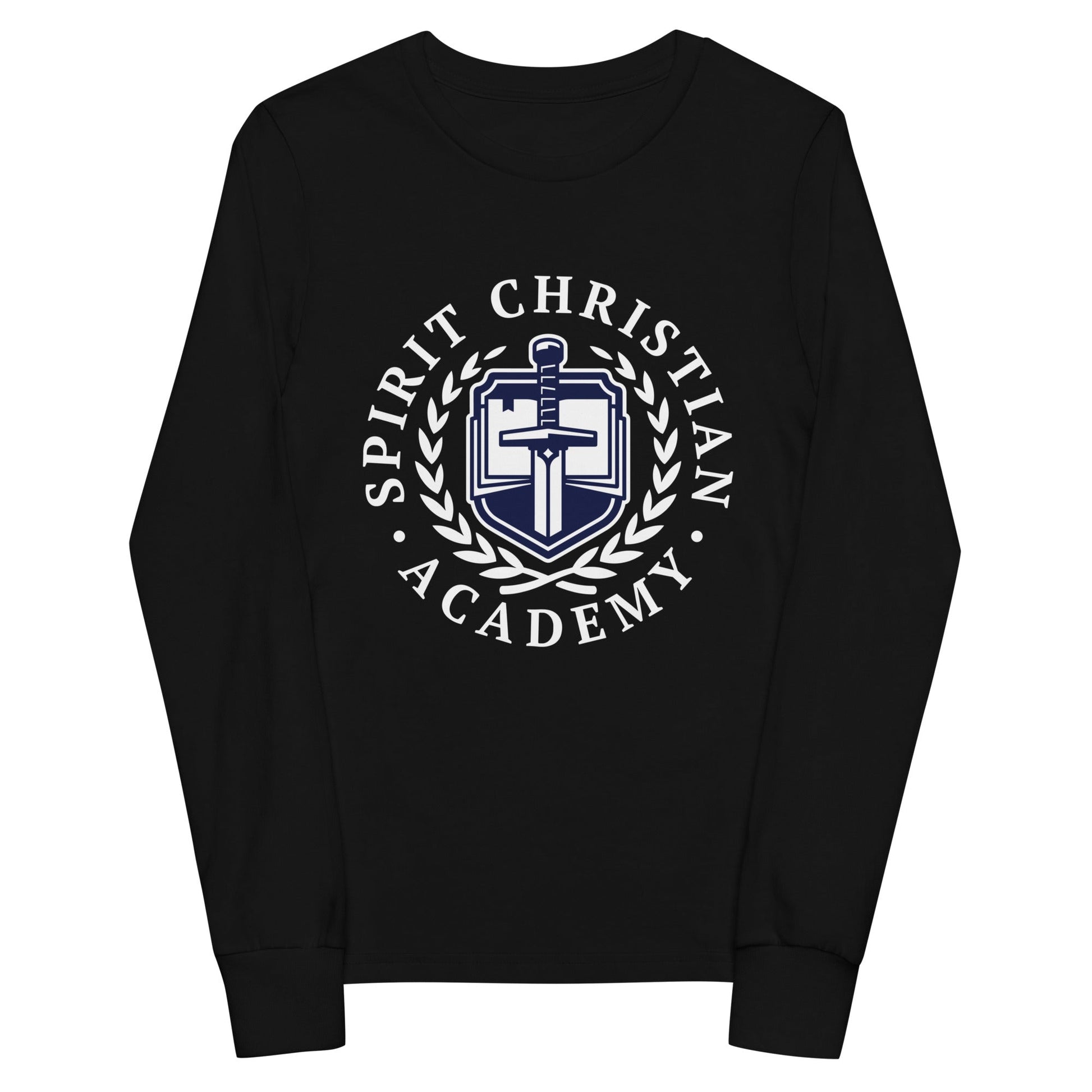 Performance | Youth Long Sleeve T-Shirt | Spirit Christian Academy | White Script Logo