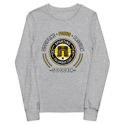 Performance | Youth Long Sleeve T-Shirt | Sporting Columbus East | Emblem Logo
