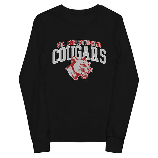 Performance | Youth Long Sleeve T-Shirt | St. Christopher Cougars | Classic Logo