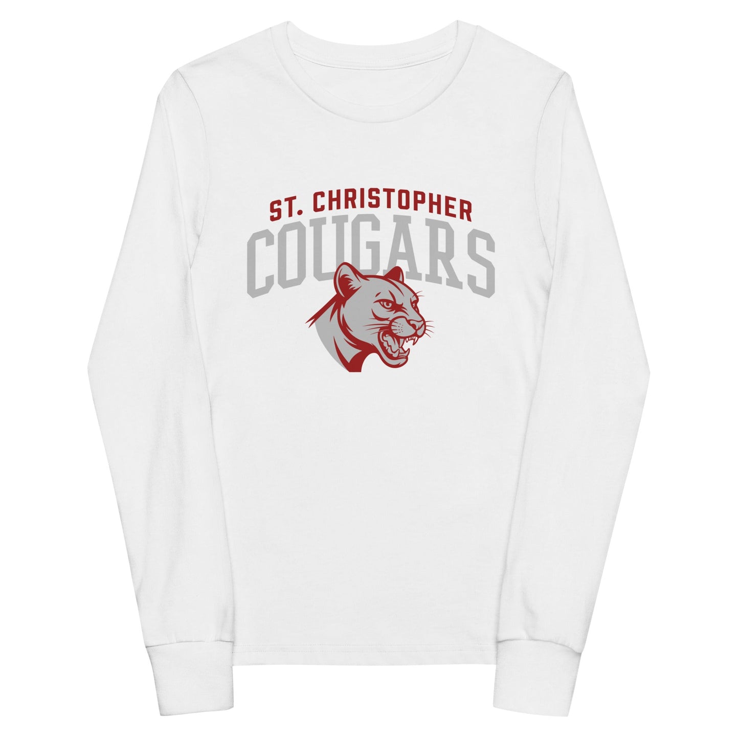 Performance | Youth Long Sleeve T-Shirt | St. Christopher Cougars | Classic Logo