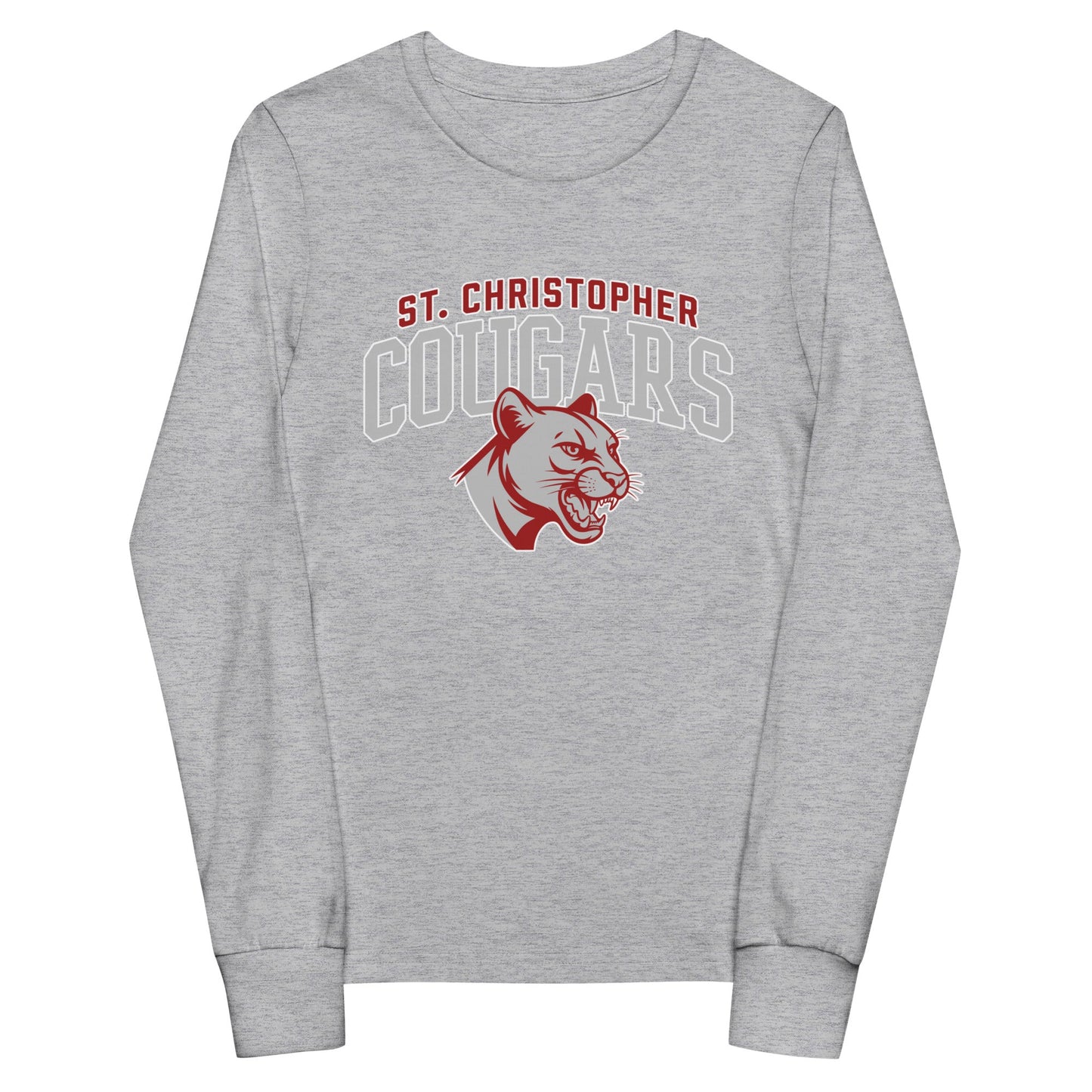 Performance | Youth Long Sleeve T-Shirt | St. Christopher Cougars | Classic Logo