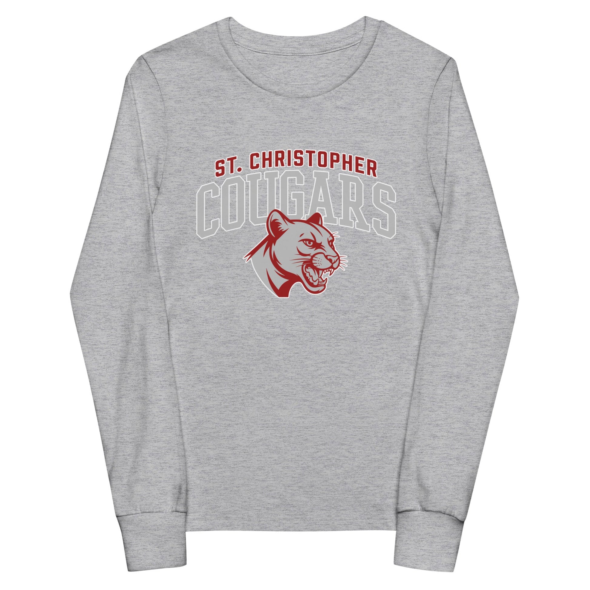 Performance | Youth Long Sleeve T-Shirt | St. Christopher Cougars | Classic Logo