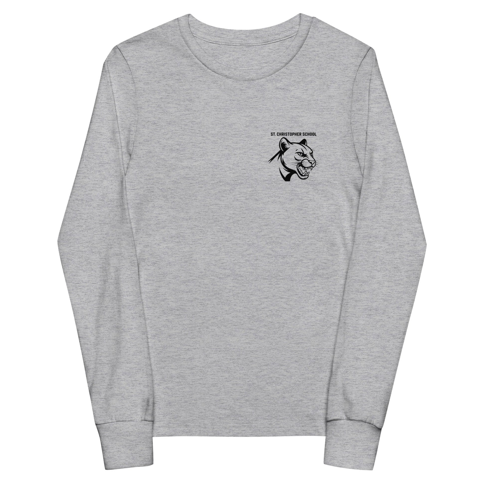 Performance | Youth Long Sleeve T-Shirt | St. Christopher Cougars | Modern Icon Logo