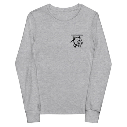 Performance | Youth Long Sleeve T-Shirt | St. Christopher Cougars | Modern Icon Logo