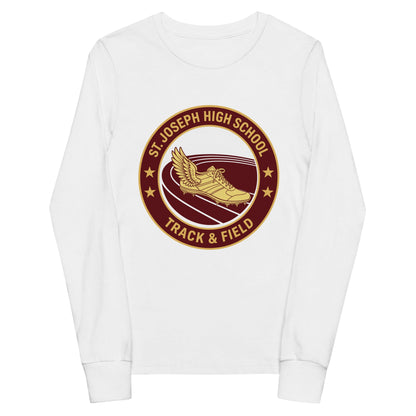 Performance | Youth Long Sleeve T-Shirt | St. Joseph High School - Track & Field | Badge Logo