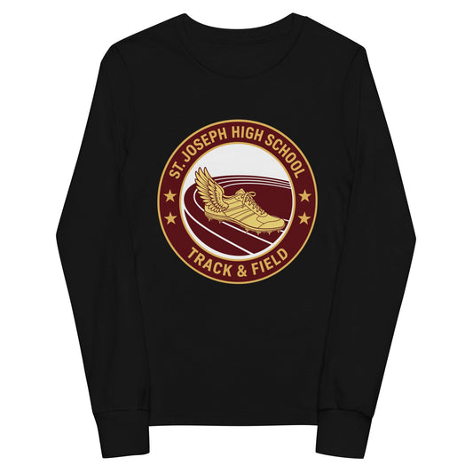 Performance | Youth Long Sleeve T-Shirt | St. Joseph High School - Track & Field | Badge Logo