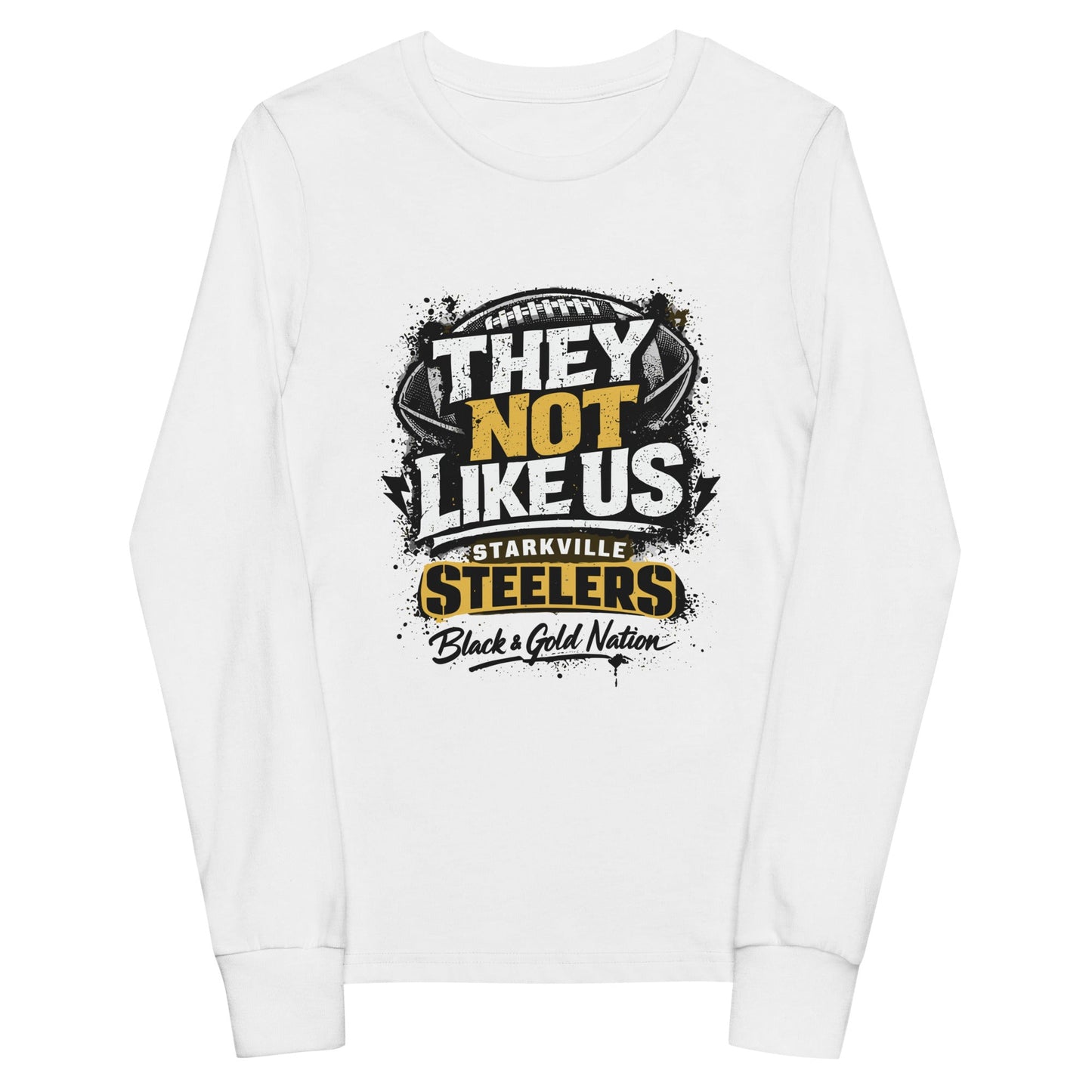 Performance | Youth Long Sleeve T-Shirt | Starkville Steelers | They Not Like Us Logo
