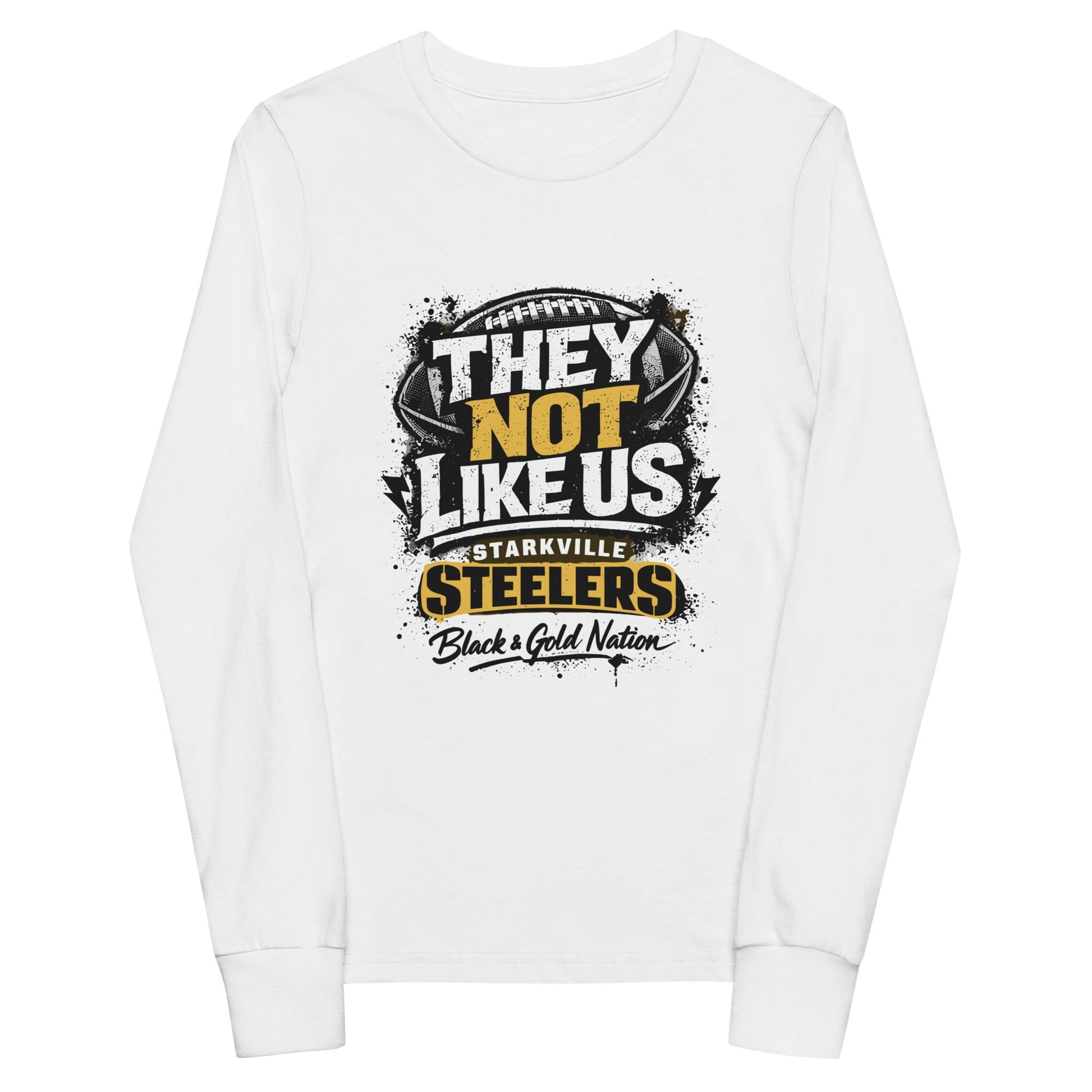 Performance | Youth Long Sleeve T-Shirt | Starkville Steelers | They Not Like Us Logo
