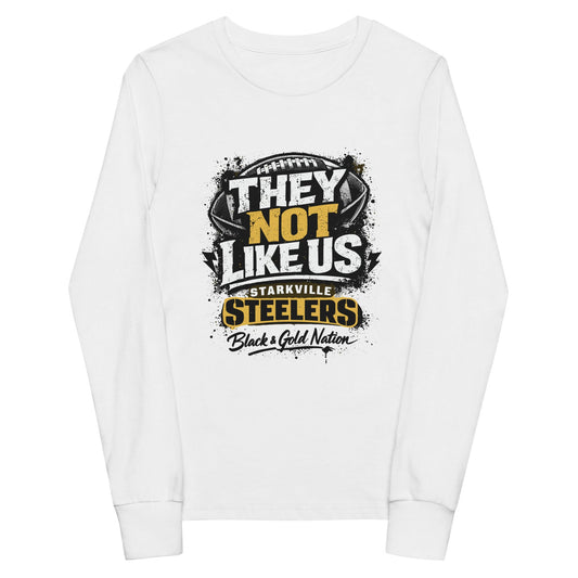 Performance | Youth Long Sleeve T-Shirt | Starkville Steelers | They Not Like Us Logo