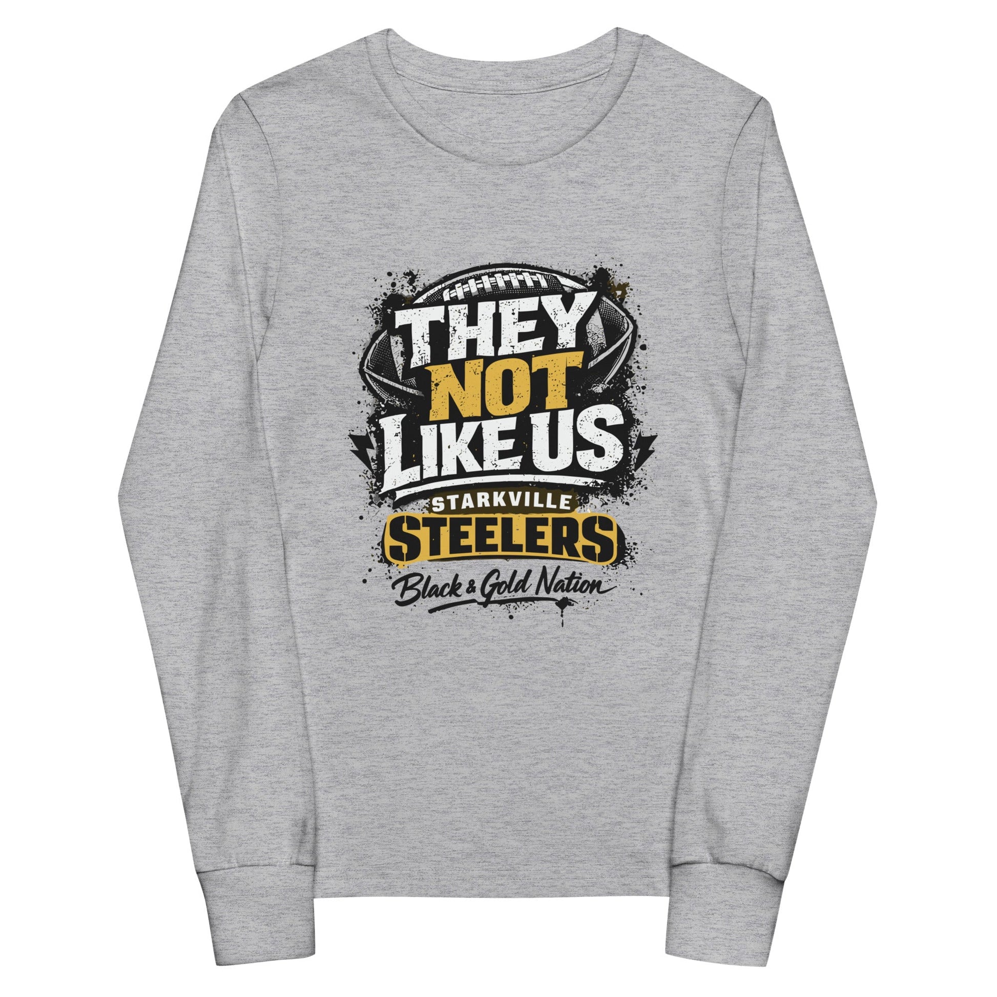 Performance | Youth Long Sleeve T-Shirt | Starkville Steelers | They Not Like Us Logo